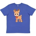 thumbnail image 3 of Inktastic Cute Christmas Reindeer with Christmas Lights Youth T-Shirt, 3 of 5