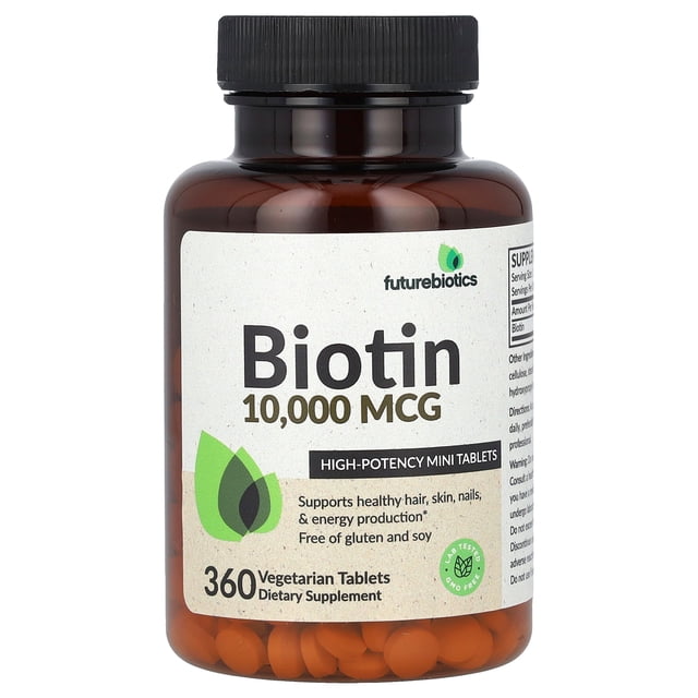 Suplemento Futurebiotics de biotina de alta potencia, 10,000 mcg, 360 tabletas