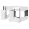 thumbnail image 5 of Harper & Bright Designs Full House Loft Bed with Playhouse, Modern Wood Cabin Bed with Storage Cabinets and Under Bed Play Area for Boys & Girls Bedroom, White+gray, 5 of 20