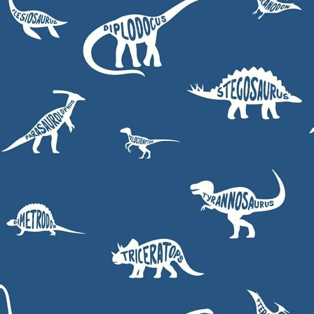 Holden Decor Dinosaur Dictionary Blue Non-Pasted Wallpaper (Covers  56. sq. ft.)