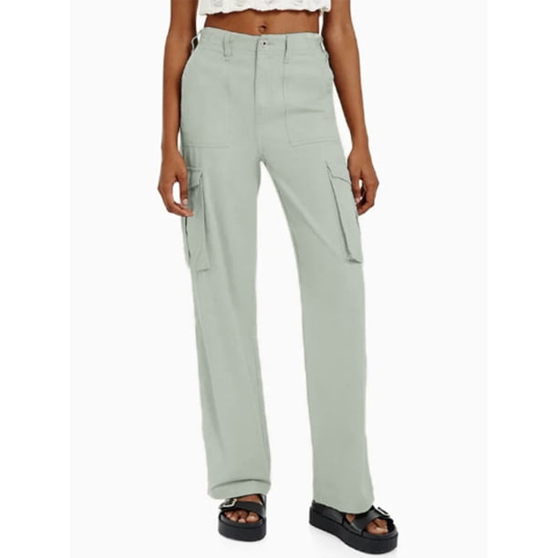 Mono verde militar informal a juego para primavera y verano, pantalones adelgazantes de cintura alta para chicas sexys, moda para mujer