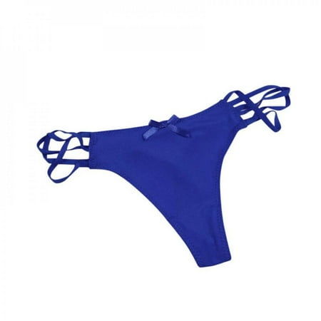 

Design Beauty Panties Women Seamless G String Thong Underwear Cute Hollow Out Bikini Briefs Lingerie Underpants Blue