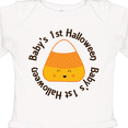 thumbnail image 4 of Inktastic First Halloween Candy Corn Boys or Girls Long Sleeve Baby Bodysuit, 4 of 5
