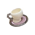 thumbnail image 1 of Taza de café de cerámica con juego de platillo, taza de leche para café con leche, té, leche, utensilios de café, taza de té, taza de té para el hogar Taza blanca, 1 of 8