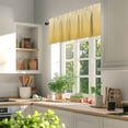 thumbnail image 3 of Ombre Kitchen Valances for Windows Gradient Mustard Yellow Farmhouse Rod Pocket Curtain Valances for Living Room Bedroom Cafe Window Treatment, 1 Panel, 54x18 Inch, 3 of 7