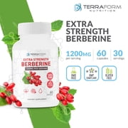 Berberine HCL 1200mg Daily - High Potency Pure Berberine Supplement 600mg per Capsule - 60 Capsules - Supports Metabolic Health, Energy & Wellness - Made in USA
