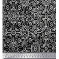 thumbnail image 1 of Soimoi Rayon Fabric Floral & Moroccan Damask Printed Fabric 1 Yard 42 Inch Wide, 1 of 3