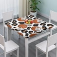 thumbnail image 3 of White Leopard Basketballs Pattern Square Fitted Tablecloth with Elastic Edge,Square Table Cover,Washable Elastic Table Cover for Home Kitchen Party Decor 36"x36", 3 of 6