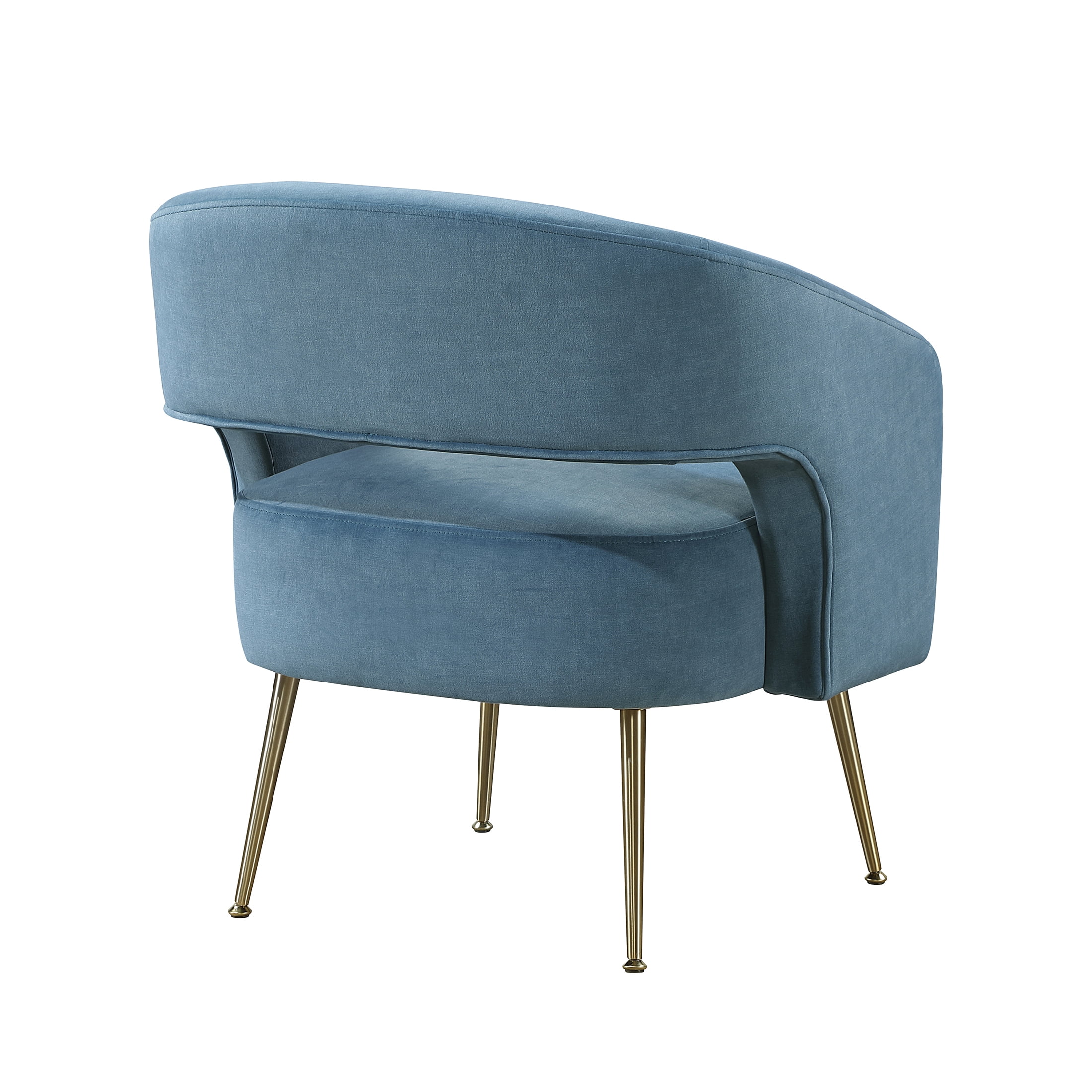OakvillePark Arcluna Velvet Accent Chair with Metal Legs, Dark Teal