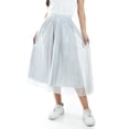 thumbnail image 1 of Falda Midi de Tul con Perlas Roman Fashion Juvenil Gris G, 1 of 5
