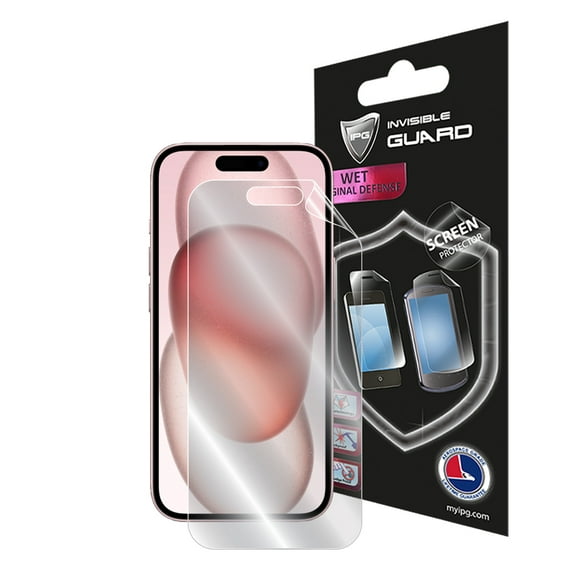 IPG Compatible with iPhone 15 SCREEN Protector Hydrogel Invisible Touch Screen Sensitive Ultra HD Clear Film Anti Scratch Skin Guard - Smooth/Self-Healing/Bubble -Free Screen