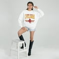 thumbnail image 3 of Women's Gameday Couture White Iowa State Cyclones Oversized Premium Fleece Sweatshirt, 3 of 5