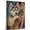 Alaskan Klee Kai, variant on English Springer Spaniel Dog Harp Art Stretched Canvas Size 8x12 – English Springer Spaniel Dog Playing Harp Wall Art, Dog Lover Canvas, Music Theme Decor for Living Room