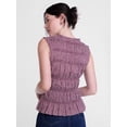 thumbnail image 3 of Scenario Women's Smocked Sleeveless Button Front Top, Sizes XS-XXXL, 3 of 5