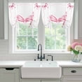 thumbnail image 4 of Valentine's Day Tie Up Curtains for Windows, Balloon Window Shades, Pink Bowknot Ribbon Modern Minimalist Art Kitchen Window Treatments Roll Up Curtain for Basement/Nursery 52"x45", 4 of 8