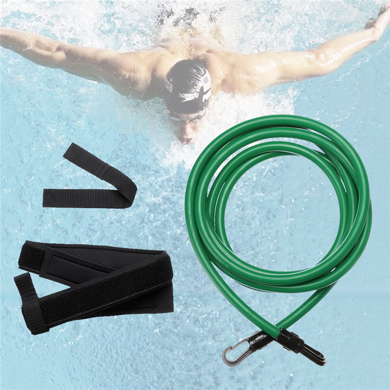 9.84 Feet Pool Swim Training Leash Swim Training Belt Swim Resistance Tether Swim Training Belts Swim Bungee Cords Harness Static Swimming Belt for Adult and Kids 