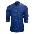 thumbnail image 1 of toraway T-Shirts Graphic Design Men's Four Seasons Leisure Fashion Solid Color Contrast Design Lapel Button Long Sleeve Tops L, 1 of 3