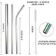 thumbnail image 2 of 10 Pcs Rose gold Reusable Metal Straws with Travel Case & Cleaning Brush 8.5" Stainless Steel Drinking Straw for 20 oz Tumblers Yeti - -, 2 of 3