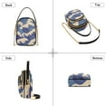 thumbnail image 3 of FORMRS Crossbody Bag for Women Quilted Travel Shoulder Cell Phone Purse with Chain Strap Handbag, Blue Wave Pattern, 3 of 7