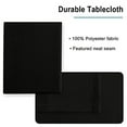 thumbnail image 4 of DWCN Black Rectangle Tablecloth - 54 x 80 Inch - Waterproof & Wrinkle Resistant Washable Fabric Table Cloth for Dining, Party and Outdoor use, 4 of 6