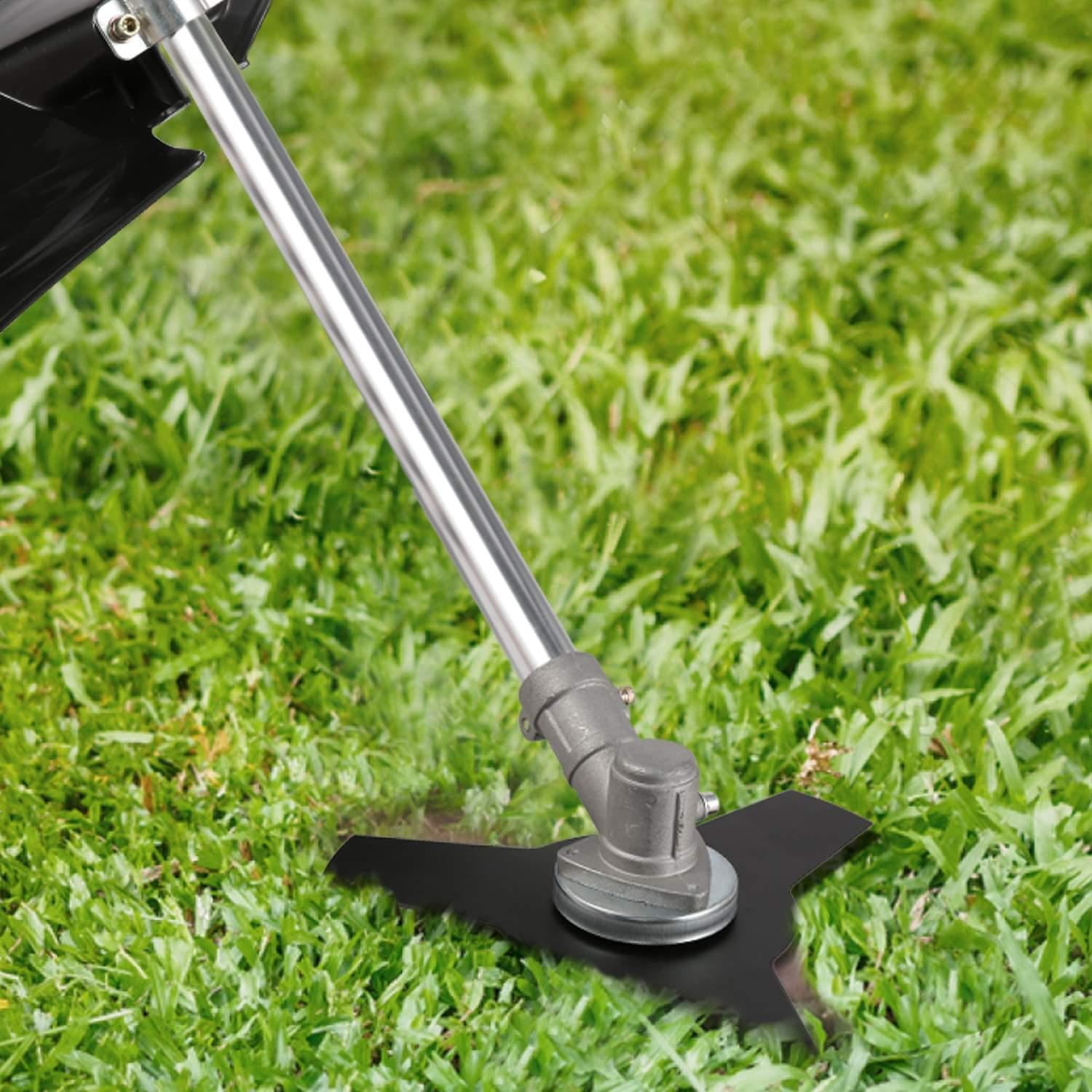 Adnoom 58CC Weed Wacker Gas Powered 4 in 1 Gas Weed Eater, String Trimmer with 4 Detachable Heads Straight Shaft 2-Cycle Gas Trimmer for Lawn & Garden, Orange & Red