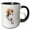 Black/White, variant on 3drose, Trendy Cute Animal Dog Watercolor Illustration-beagle, 15oz Two-tone Black Mug