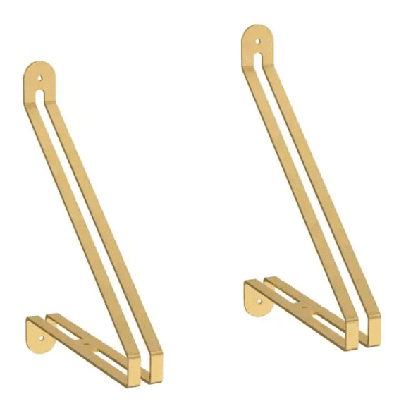 Liberty S42663C-523 Brushed Brass Sleek Modern Decorative Shelf Bracket (2-Pack)