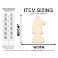 thumbnail image 2 of Unfinished Wood Knight Chess Piece Shape 14" / 3/4", 2 of 3