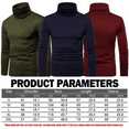 thumbnail image 5 of Merqwadd Men Long Sleeve Pullover High Neck Turtleneck Stretch Slim Basic T Shirt Tee Top, 5 of 5