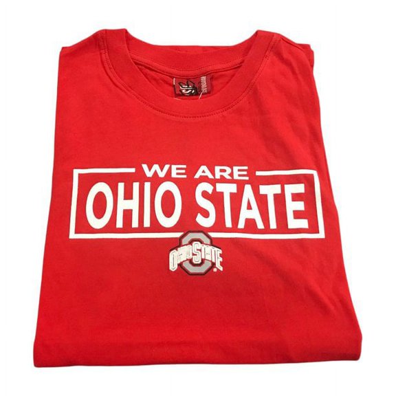 Brand New Athletics We Are Ohio Short-Sleeve Lightweight T-Shirt, 100% Cotton(Youth Small), Official Ohio/State Team Logo/Colors