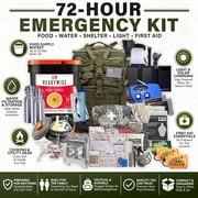 Family Comfort 72 Emergency Survival Kit/Backpack – 72 Hour for 2 People – Disaster Preparedness – Delicious ReadyWise Food, Gear, Lighting, First Aid, Tools & More - Tan