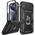 thumbnail image 2 of Case For iPhone 15 14 13 12 11 Pro Max Plus Mini XS XR X 8 7 Plus 8 7 SE Heavy Duty with Camera 360 Degree Kickstand Cover, 2 of 5