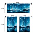 thumbnail image 4 of LALILO Kitchen Curtains and Valances Set of 3 36" Night Window Treatment Tiers for Window Decor, 4 of 5