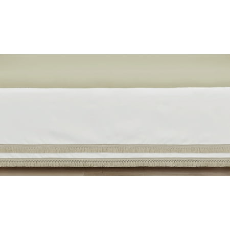 UPC: 0846480098683 | Watercolor Floral Garden Solid Ivory and Sage Green Fringe Dust Ruffle Crib Skirt Girl by Sweet Jojo Designs
