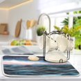 thumbnail image 2 of Yayeee Dish Drying Mat for Kitchen Counter Ultra Absorbent Easy Clean Pad 18x16", Ocean Waves, 2 of 7