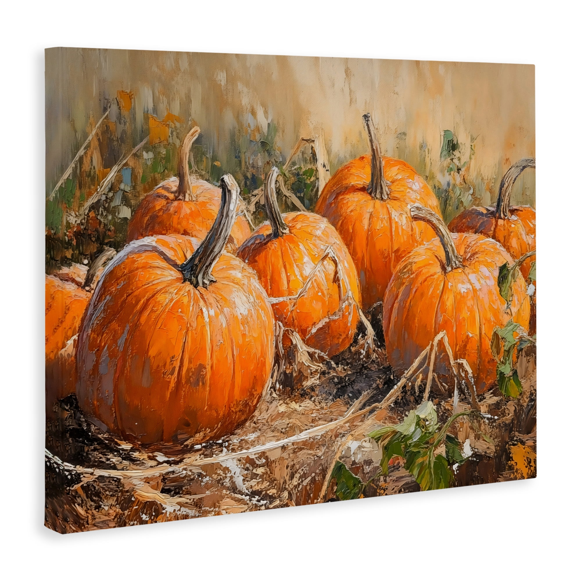 Stupell Industries Pumpkin Patch Autumn Harvest Scene Canvas Wall Art, design by Nini Art