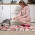 thumbnail image 3 of Pioneer Flower Floral Print Pattern Kitchen Rugs Sets Of 2,Anti Fatigue Kitchen Mat Rugs Non Slip Washable,Decorative Kitchen Floor Mats for Kitchen,Sink,Laundry,17"x30"+17"x47", 3 of 7