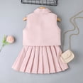 thumbnail image 3 of AherBiu Little Girls 3 Piece Sets Tank Tops Blazer Vests with Pleated Mini Skirts Formal Dress Outfits, 3 of 7