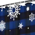 thumbnail image 3 of Blue Christmas Snowflake Pattern Shower Curtain 72"x72" ,Bathroom Decorative Shower Curtains Set with 12 Hooks,Modern Waterproof Washable Shower Curtain, 3 of 6