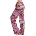 thumbnail image 2 of Lumtrix Womens Christmas Pajama Pants Soft Comfy Pants Sleep Bottom Trendy Santa Claus Knit Printed Long Pj Bottoms Red M, 2 of 6