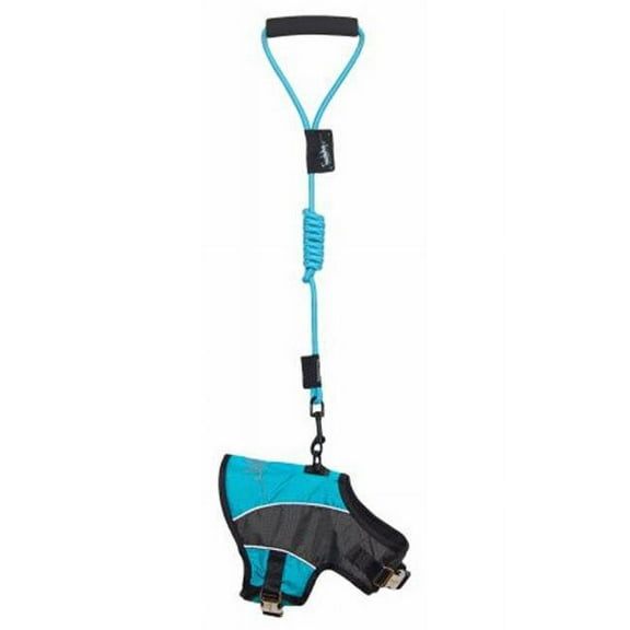 Touchdog Reflective-Max 2-In-1 Premium Performance Adjustable Dog Harness And Leash, Light Blue - Small