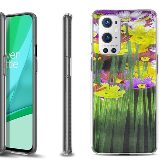Slim-Fit Flexible TPU Gel Phone Case Compatible with OnePlus 9 PRO 5G, by OneToughShield ® - Dream Flower
