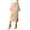 Beige, variant on Half Length Skirt Solid Color At The Waist Slit Long Skirt High Split Skirt M