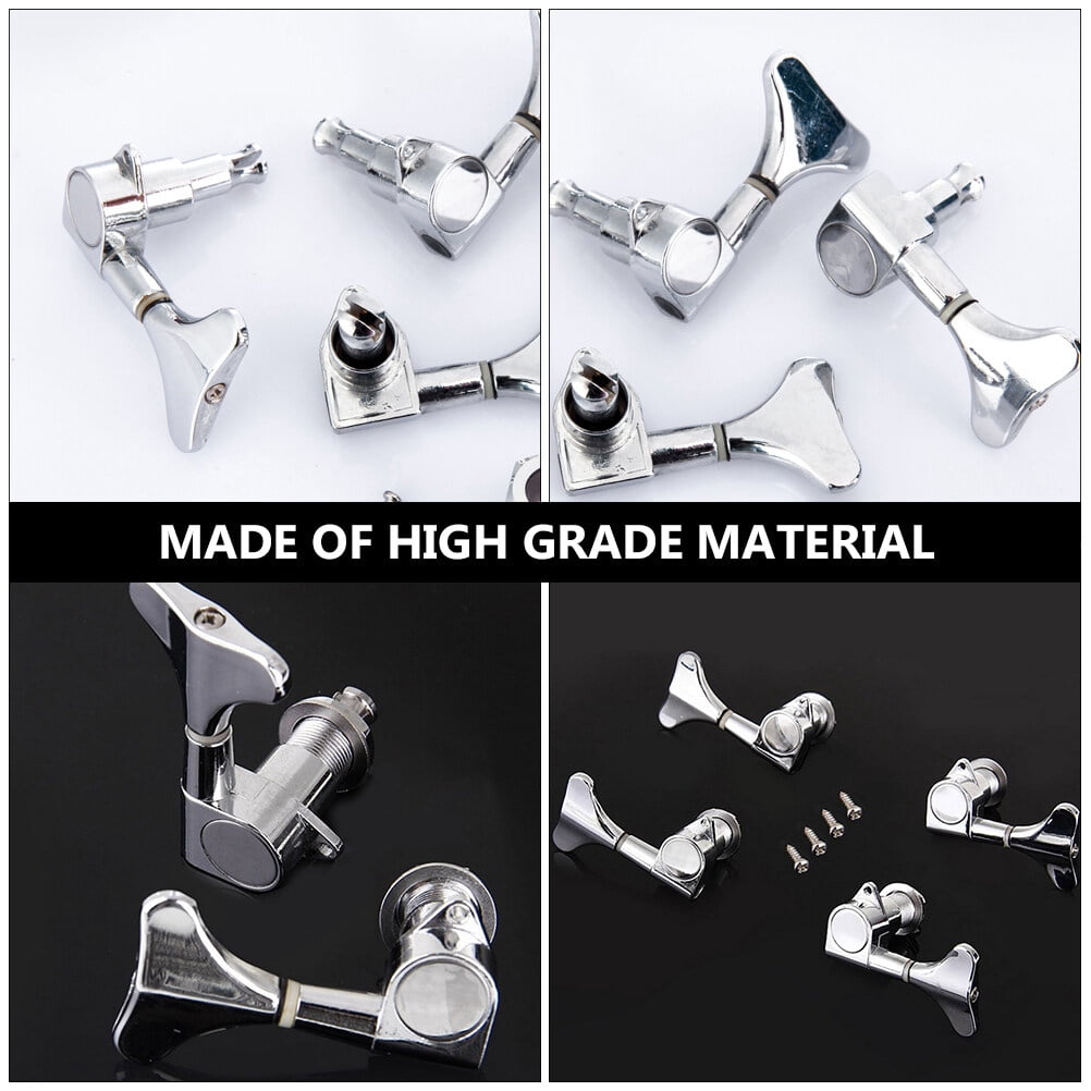 GARVALON 1Set Cylindrical Bass Tuning Pegs for Bass Guitar Accessories Machine Head Tuners 3.30X3.00X3.00cm