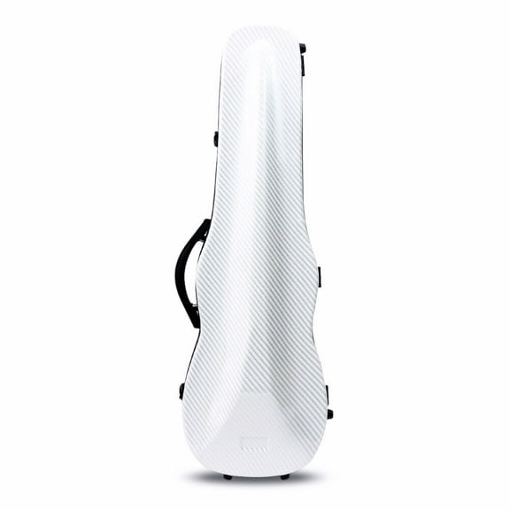 Siemonic Violin Case 4/4 Composite Carbon Fiber Hard Shell Back Straps Strong White Color