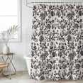 thumbnail image 6 of Farmhouse Black Shower Curtain Set - Long 72" x 84" Washable Bathtub Curtain with 12 Hooks, Vintage Flower Leaf Botanical Plant Waterproof Fabric Stall Shower Curtains for Bathroom/Bathtub Décor, 6 of 6