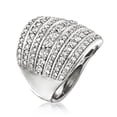 thumbnail image 3 of Ross-Simons 2.00 ct. t.w. Diamond Multi-Row Ring in Sterling Silver, Women's, Adult, 3 of 7