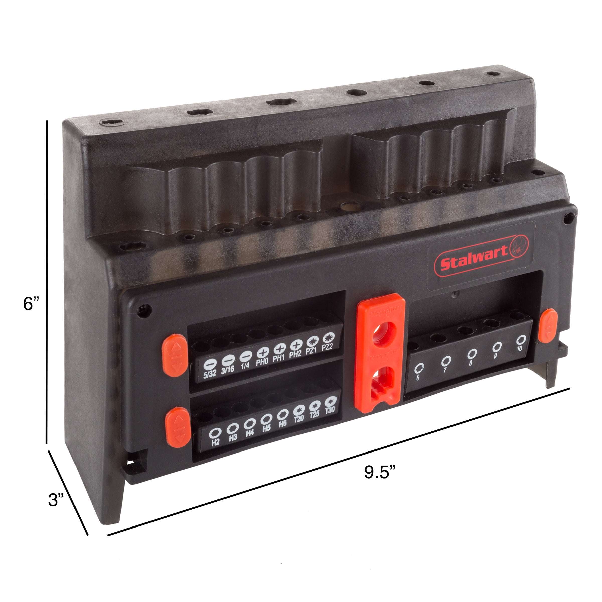 Stalwart 39-Piece Magnetic Screwdriver Set Tool Kit with Storage Rack