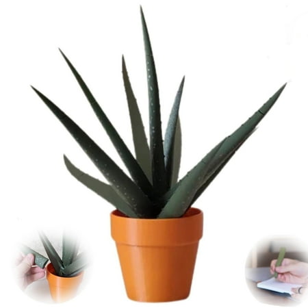 

10 Aloe Tree Branches 3D Printed Aloe Pen Indoor Aloe Leaf Pens 3D Aloe Potted Pens For Student Home Decoration. Green4249