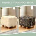 thumbnail image 7 of TSOVTHRID Forest Camo Hunting Print Ottoman Cover Square Stretch Footrest Stool Cover Washable Footstool Ottoman Slipcover with Elastic Bottom for Home Decoration, 7 of 7